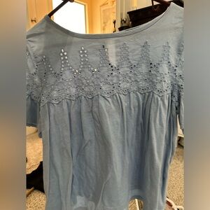 Blue Jcrew blouse